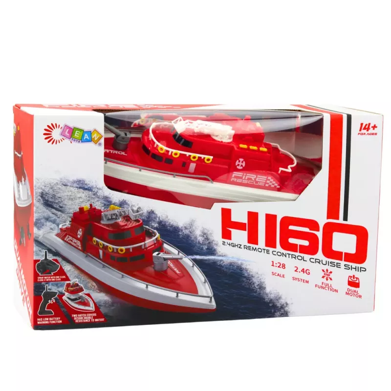 LEAN TOYS Lancha motora teledirigida RC 1:28 rojo