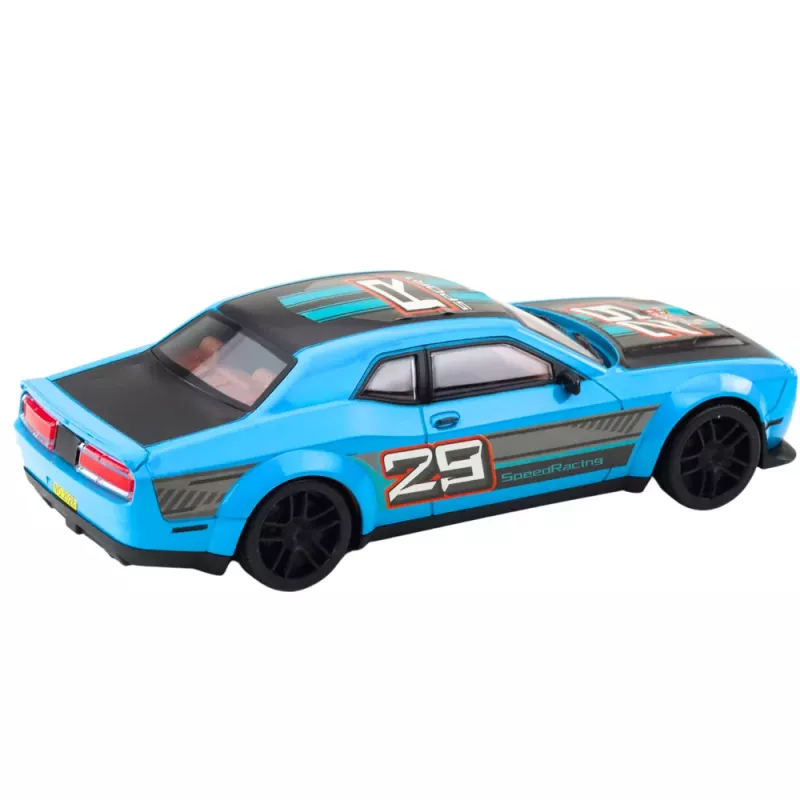 LEAN TOYS Coche deportivo de carreras tracción trasera azul 1:16 RC
