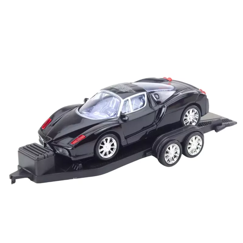 LEAN TOYS Set coche todoterreno grúa roja coche deportivo negro 59cm