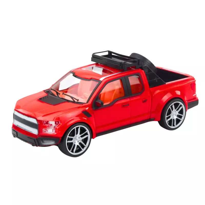 LEAN TOYS Set coche todoterreno grúa roja coche deportivo negro 59cm