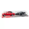 LEAN TOYS Set coche todoterreno grúa roja coche deportivo negro 59cm