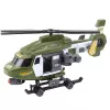 LEAN TOYS Helicóptero militar con gancho y camilla, luz y sonido, caqui, escala 1:16
