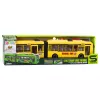 LEAN TOYS Autobús escolar articulado con puertas que se abren, luces, sonidos, amarillo, escala 1:16