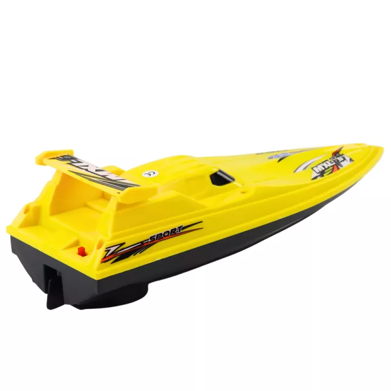 LEAN TOYS Barco lancha motora yate flotante a pilas amarillo