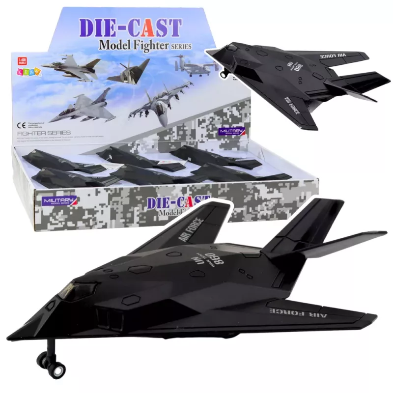 LEAN TOYS Avión caza jet militar motorizado luces y sonidos 1:400