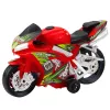 LEAN TOYS Moto de carreras Racer con tracción, luces y sonidos roja