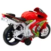 LEAN TOYS Moto de carreras Racer con tracción, luces y sonidos roja