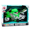 LEAN TOYS Moto de carreras Racer con tracción, luces y sonidos verde