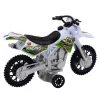LEAN TOYS Moto de juguete motocross todoterreno con tracción, luces y sonidos blanca