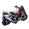 LEAN TOYS Moto de carreras DIY desmontable con giro, luces y sonidos negra