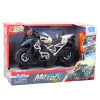 LEAN TOYS Moto de carreras DIY desmontable con giro, luces y sonidos negra