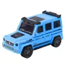 LEAN TOYS Coche todoterreno de metal con coche oculto, luz y sonido blanco azul