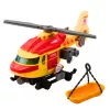 LEAN TOYS Helicóptero de rescate con camilla, gancho, cabrestante, tracción, luces, sonidos, Mix