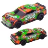 LEAN TOYS Coche de carreras XS06 con tracción, luces y sonidos naranja azul