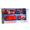 LEAN TOYS Set de coches de bomberos rojo