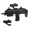 LEAN TOYS Rifle de juguete con luz, sonido y mira telescópica, negro, 41 cm