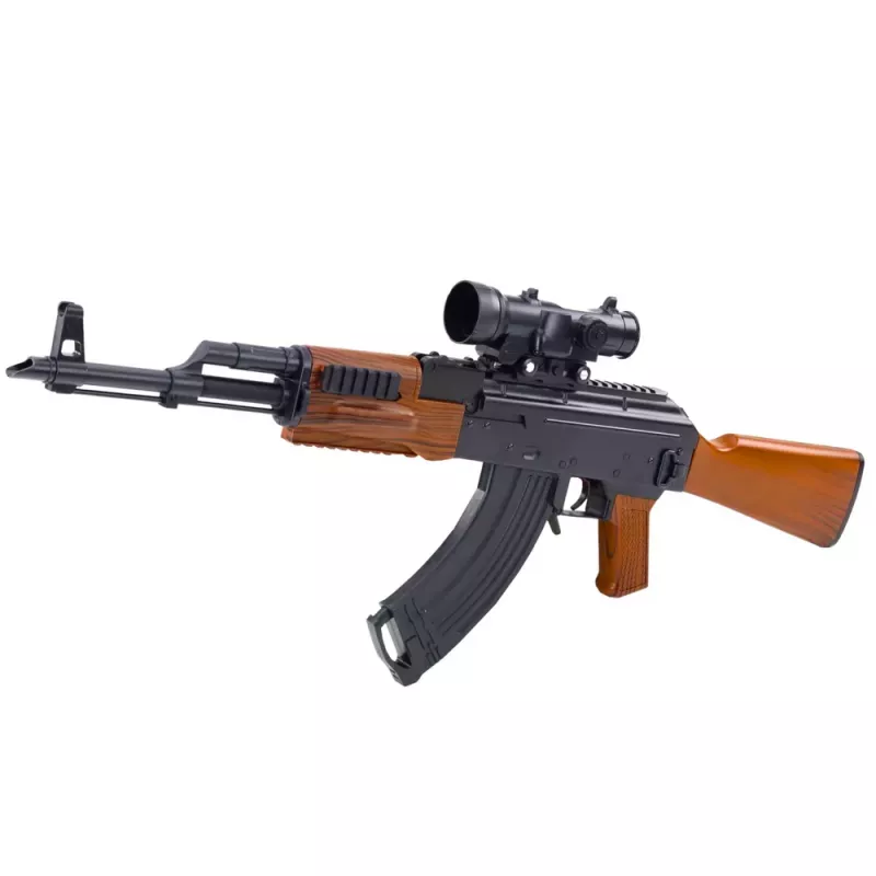 LEAN TOYS Rifle AK para bolas de agua hydrogel con mira, accesorios y gafas 96 cm
