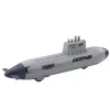 LEAN TOYS Barco submarino lanza torpedos con propulsión gris 28 cm