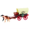 LEAN TOYS Set de vaquero figuras carreta del oeste caballos palmeras vaqueras