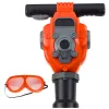 LEAN TOYS Set de manitas martillo neumático con gafas de protección naranja