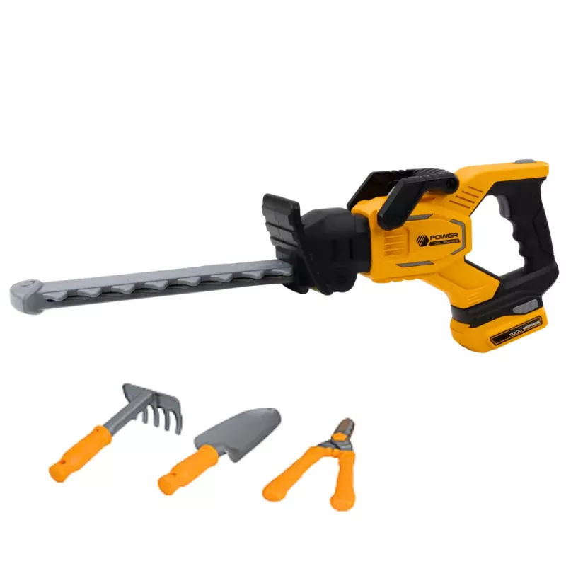 LEAN TOYS Set de jardinería para niños con tijera eléctrica, podadera y pala