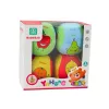 LEAN TOYS Set de pelotas blandas para bebés frutas de colores 4 uds.