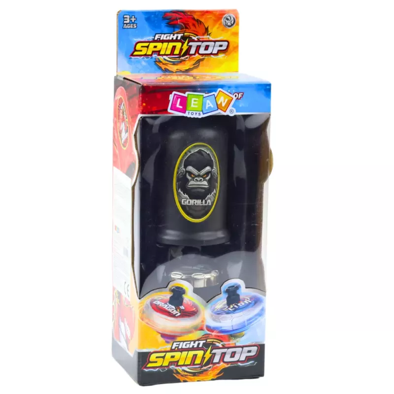 LEAN TOYS Set lanzador de disco volador gorila negro