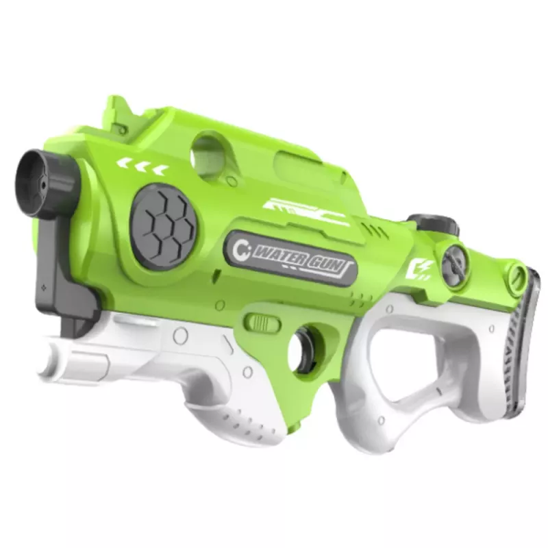 LEAN TOYS Pistola de agua automática eléctrica estilo rifle - verde