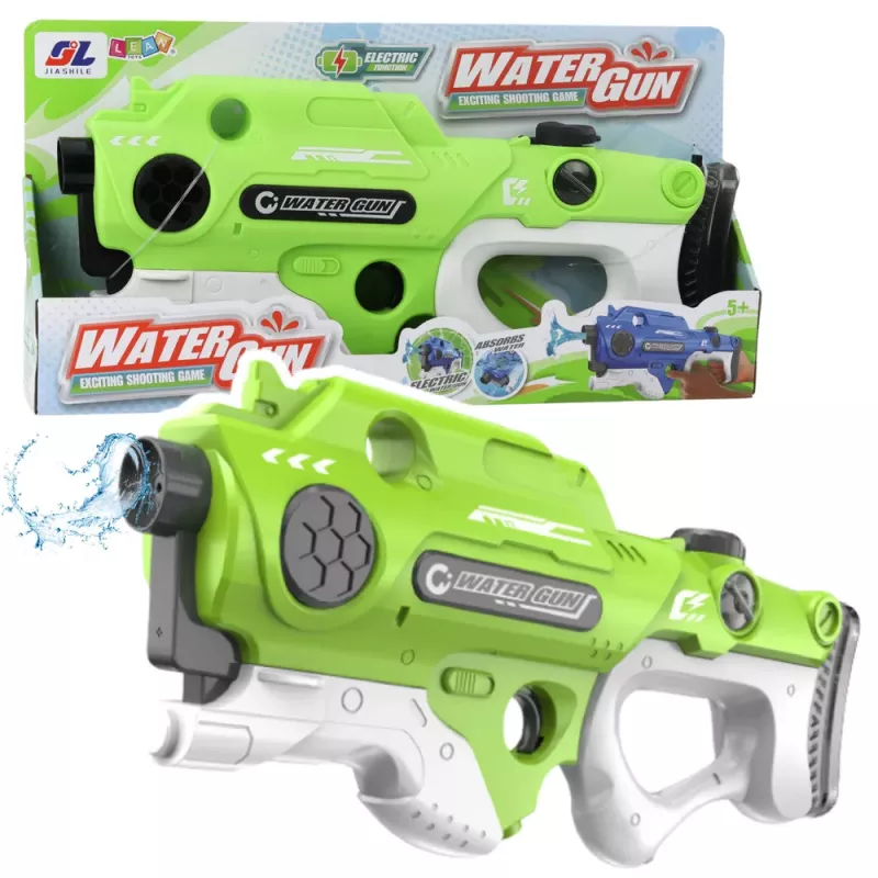 LEAN TOYS Pistola de agua automática eléctrica estilo rifle - verde