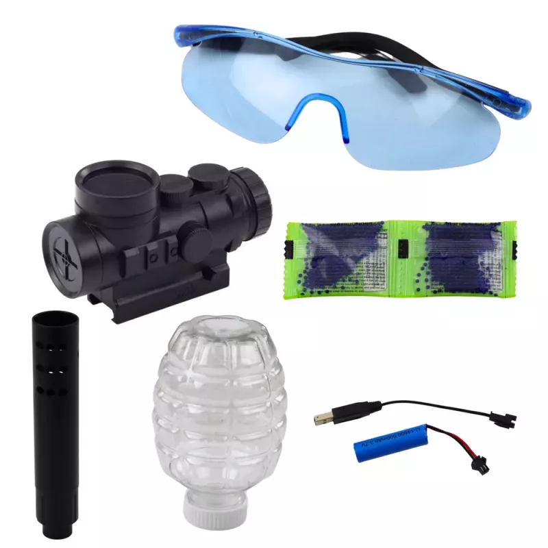 LEAN TOYS Rifle AK47 para bolas de agua hydrogel grafiti naranja