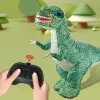LEAN TOYS Gran dinosaurio inflable radiocontrol RC verde 130 x 190 cm