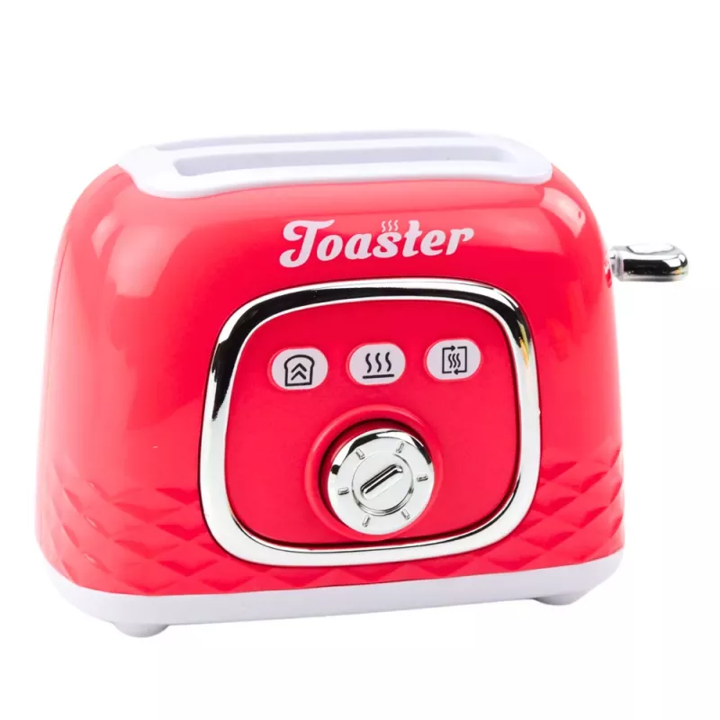 LEAN TOYS Set de electrodomésticos de cocina tostadora batidora luz sonido rosa