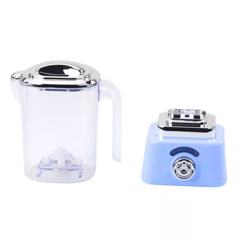 LEAN TOYS Batidora de cocina infantil con luz y mecanismo giratorio, azul