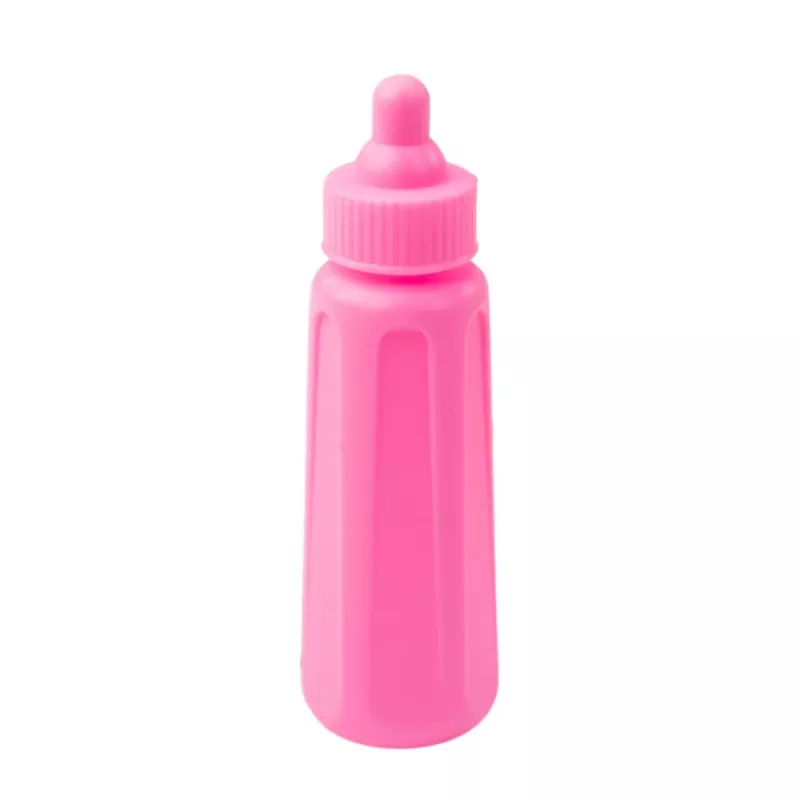 LEAN TOYS Muñeca bebé con vestido multicolor, flequillo, biberón, sonido