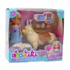 LEAN TOYS Mini muñeca Ankiki con set de bolso, cachorro y hueso