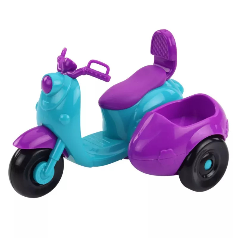 LEAN TOYS Mini muñeca Ankiki en triciclo con set de perro