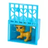 LEAN TOYS Mini muñeca con accesorios, carrito Kitty rosa, set de muñeca