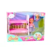 LEAN TOYS Mini muñeca con vestido, litera y set de perro
