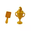 LEAN TOYS Set de cuidado de caballo con cepillo para crin, vaso de silla y accesorios, marrón