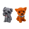 LEAN TOYS Set de figuras perros cachorros adorables goma 8 cm 6 uds.