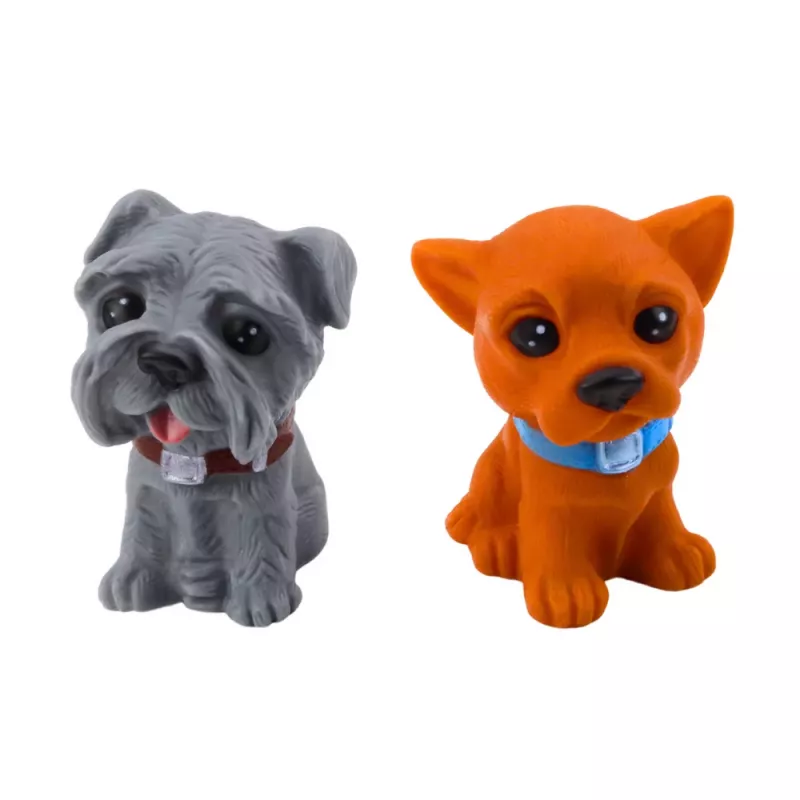 LEAN TOYS Set de figuras perros cachorros adorables goma 8 cm 6 uds.