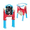 LEAN TOYS Pizarra didáctica 5en1 con silla accesorios multifuncionales azul