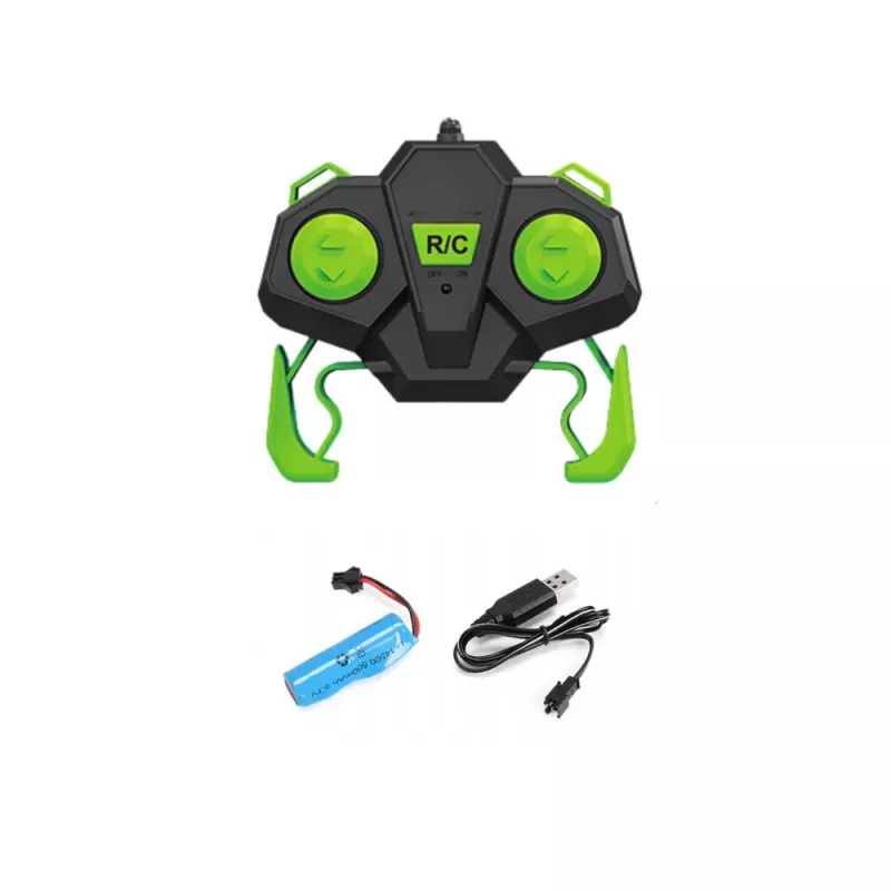 LEAN TOYS Coche acrobático teledirigido RC 360° verde