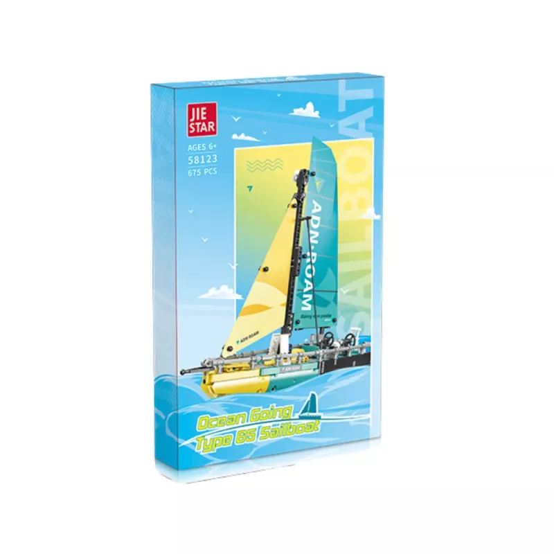 LEAN TOYS Bloques de construcción velero barco tipo 65 modelo 675el
