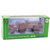 LEAN TOYS Tractor de metal con remolque rojo 1:18