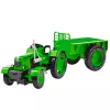 LEAN TOYS Tractor de metal con remolque verde 1:18