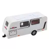 LEAN TOYS Set de coche todoterreno camper metal tracción luces sonidos rojo 1:32