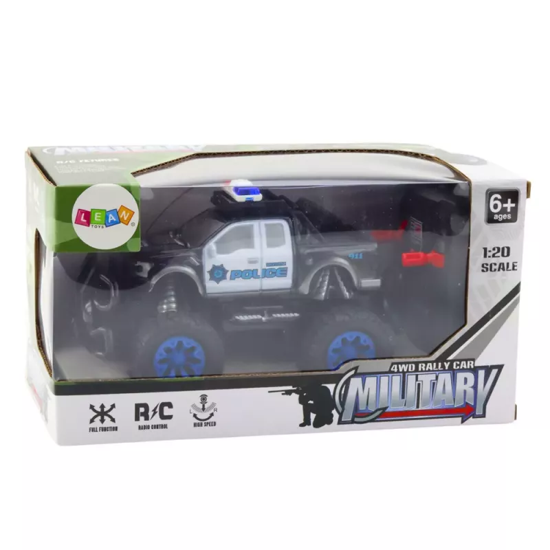 LEAN TOYS Coche de policía todoterreno teledirigido RC 1:20