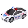 LEAN TOYS Coche de policía luces interactivas sonidos coche de policía deportivo blanco