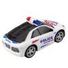 LEAN TOYS Coche de policía luces interactivas sonidos coche de policía deportivo blanco
